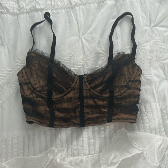 Thristle and spire polka dot bustier top size 34 B - Picture 1 of 4